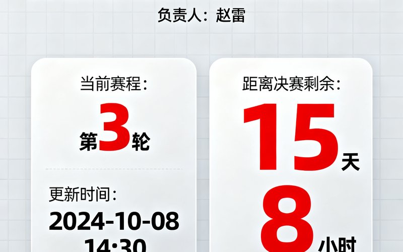 赵雷负责赛程实时更新与倒计时系统